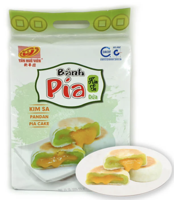 Bánh Pía nhân Đậu-Sầu riêng hương lá dứa Kim Sa