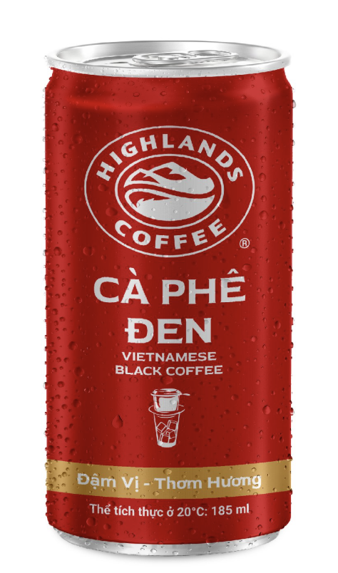 Cà phê Highlands đen đá lon