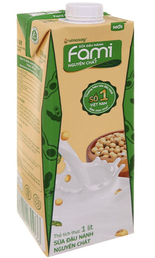 Sữa đậu nành nguyên chất FAMI chai 1L