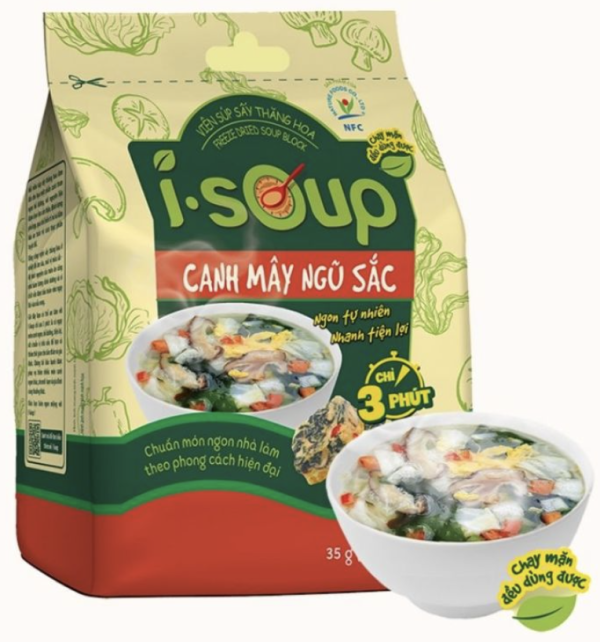 Canh mây ngũ sắc ăn liền - Isoup
