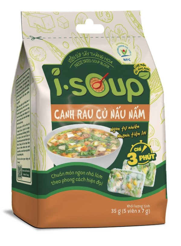 Canh rau củ nấu nấm ăn liền - Isoup