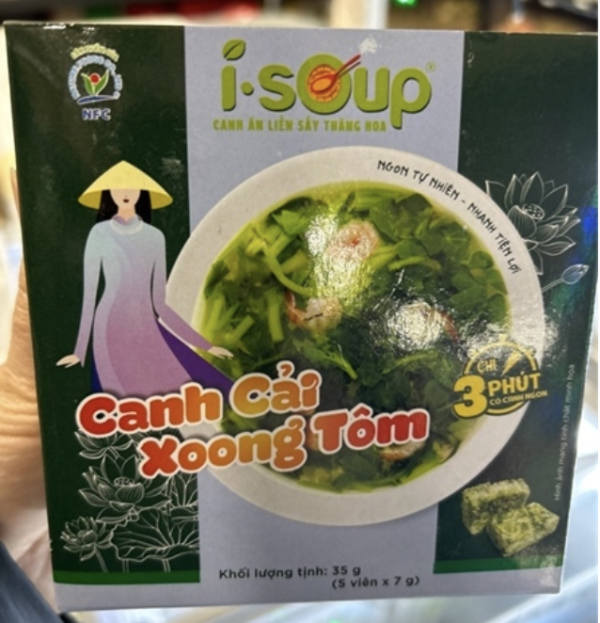Canh cải xoong tôm ăn liền - Isoup