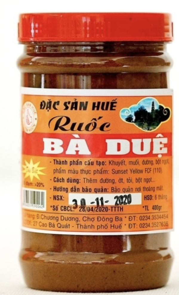 Mắm ruốc bà Duệ đặc sản Huế