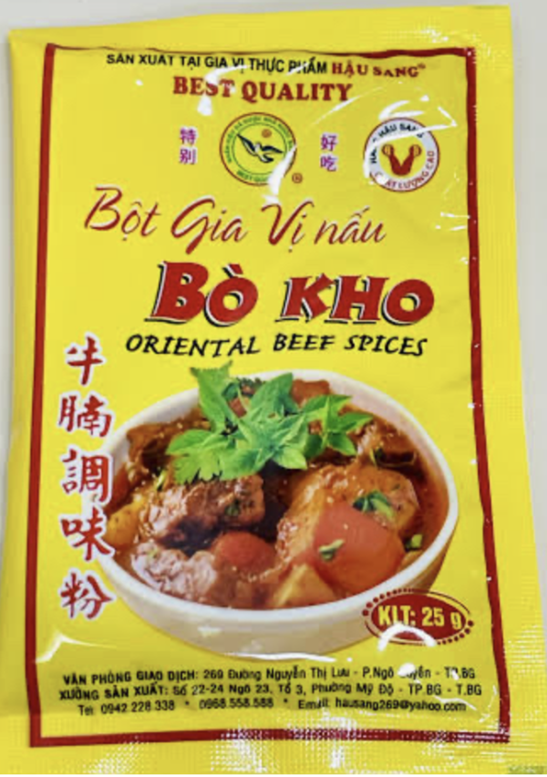 Bột gia vị nấu bò kho