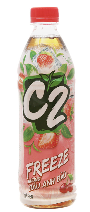 Trà đen C2 hương dâu Anh Đào 455ml