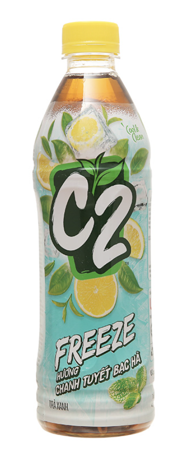Trà xanh C2 chanh tuyết bạc hà 455ml