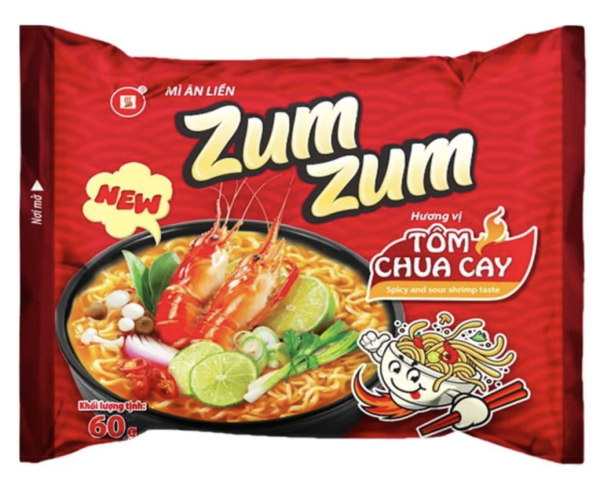 Mì zum zum tôm chua cay