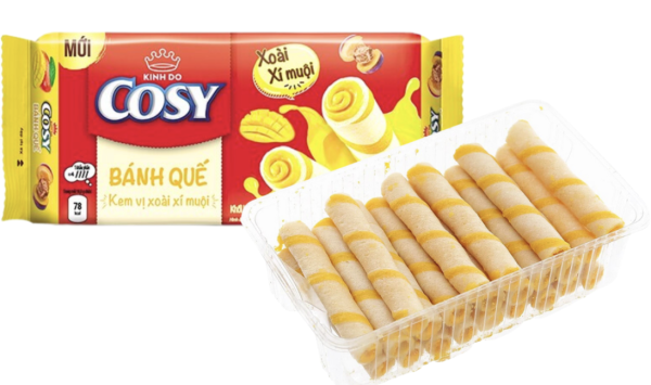 Bánh quế kem vị xoài xí muối