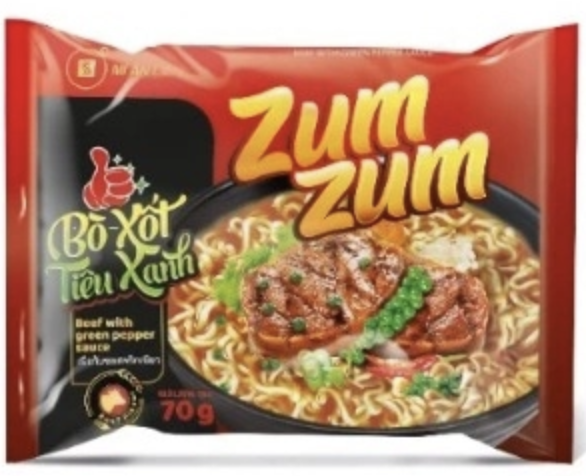 Mì Zum zum bò xốt tiêu xanh