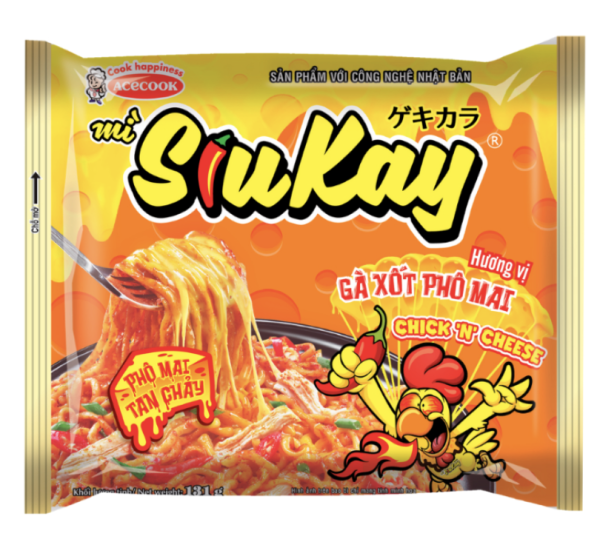 Mì siukay gà xốt phô mai